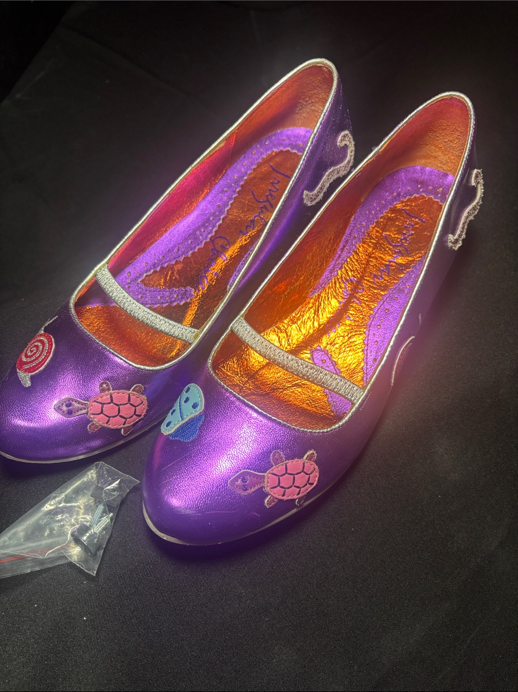 Irregular Choice Purple Embellished Mary Jane Heels